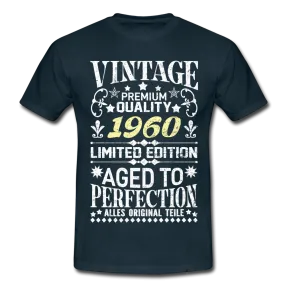 62. Geburtstag Geboren 1960 Vintage Mnner Geschenk T-Shirt