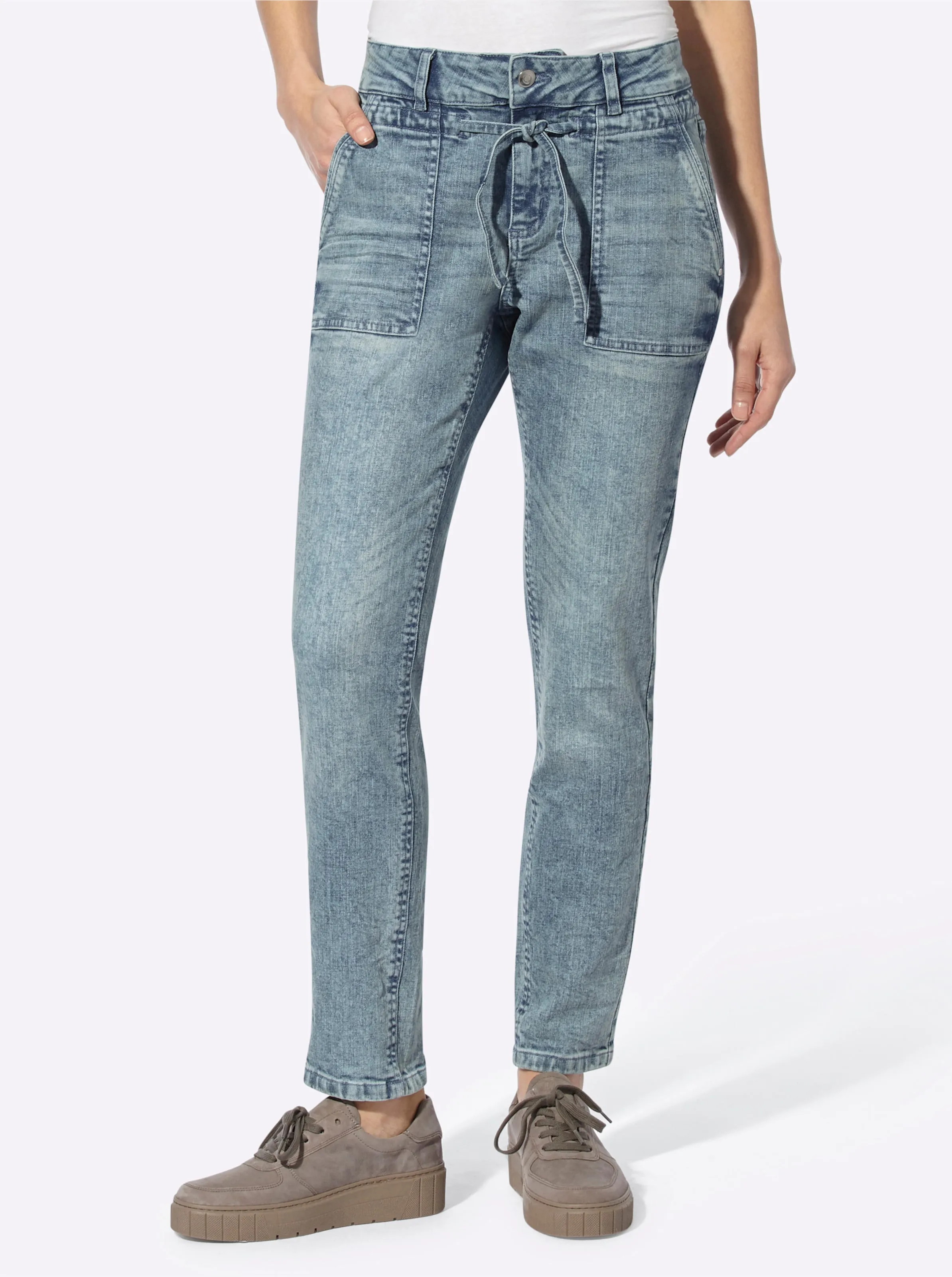 heine Hose in blue-stone-washed