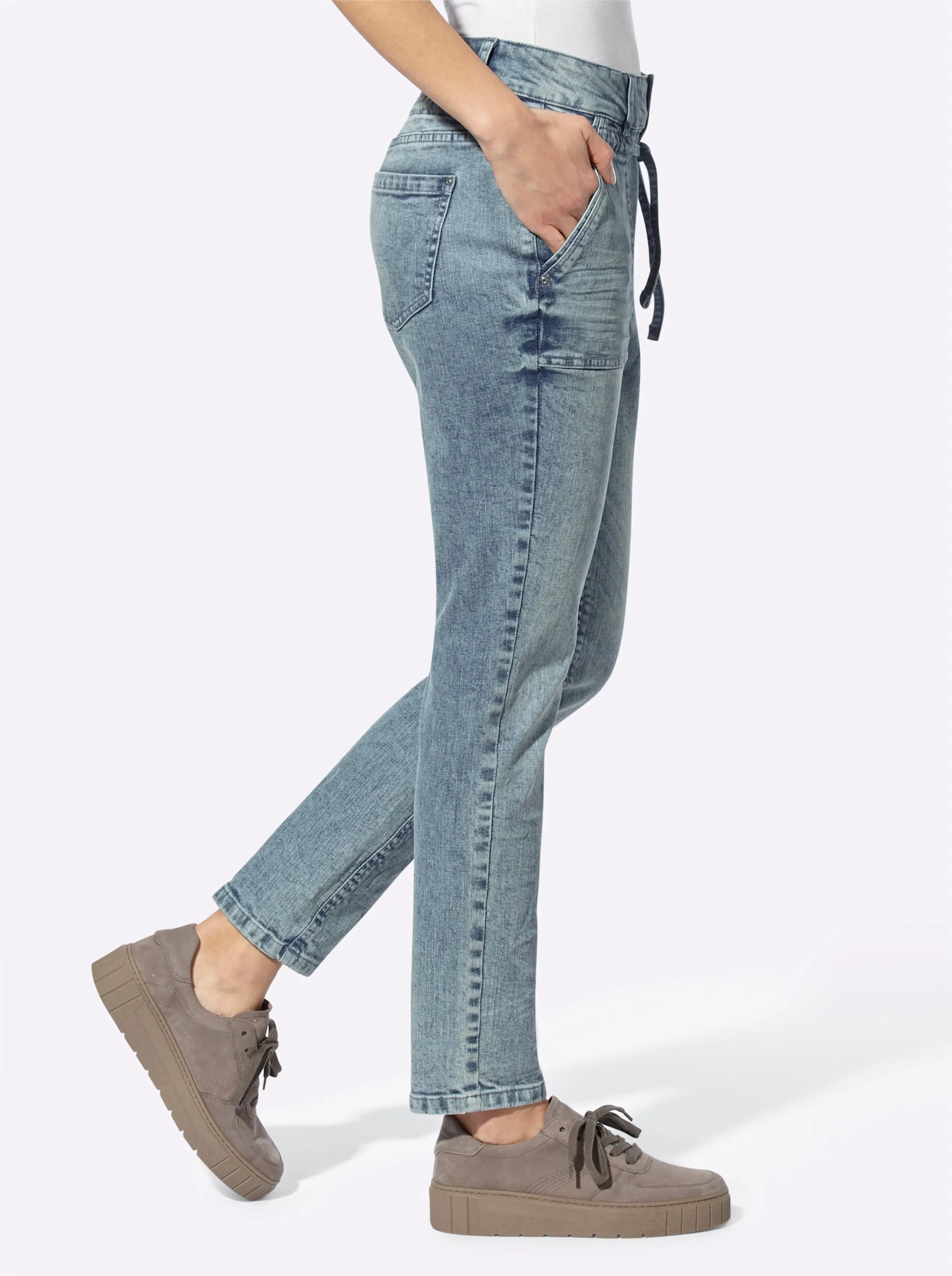 heine Hose in blue-stone-washed