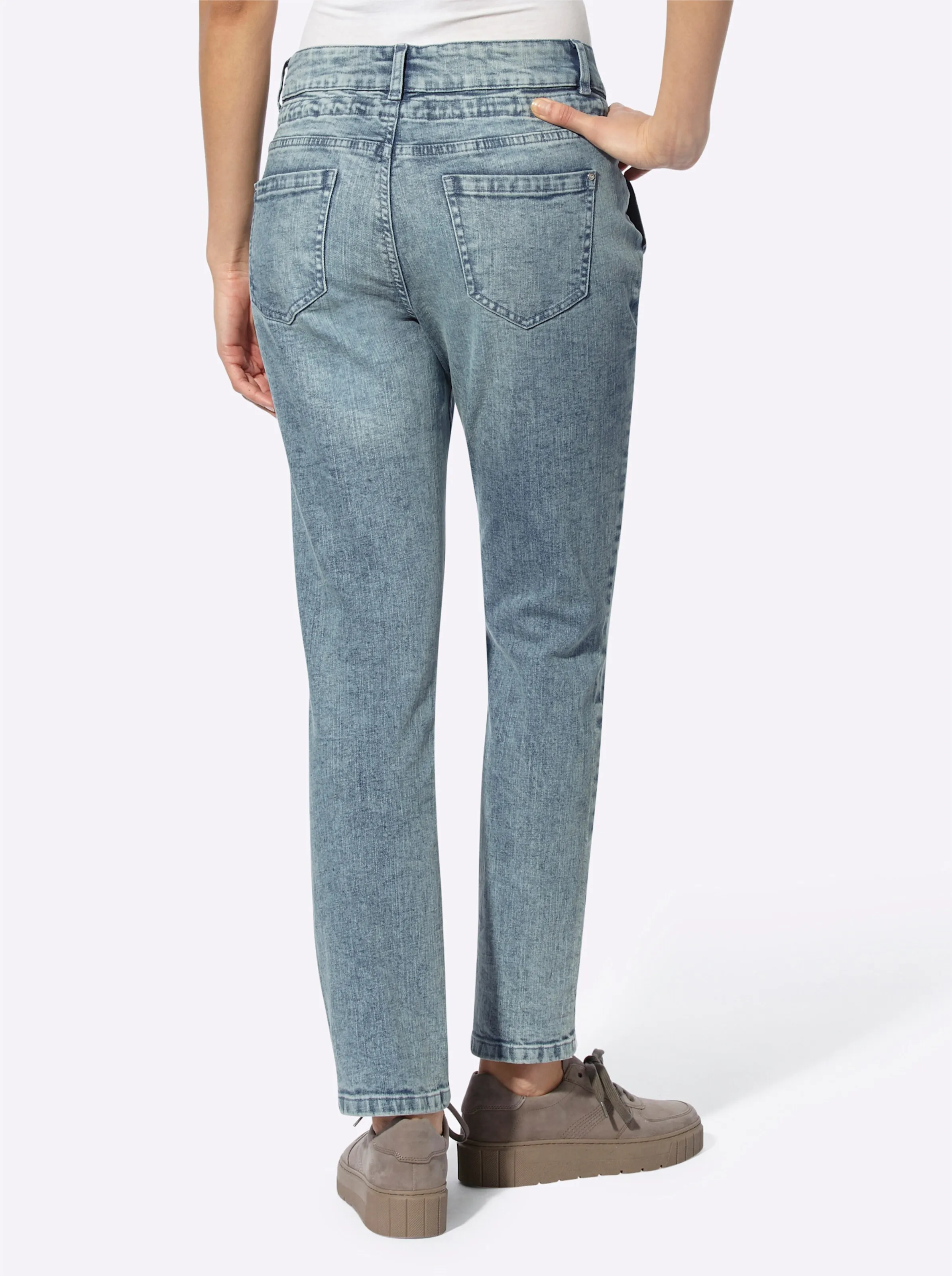 heine Hose in blue-stone-washed