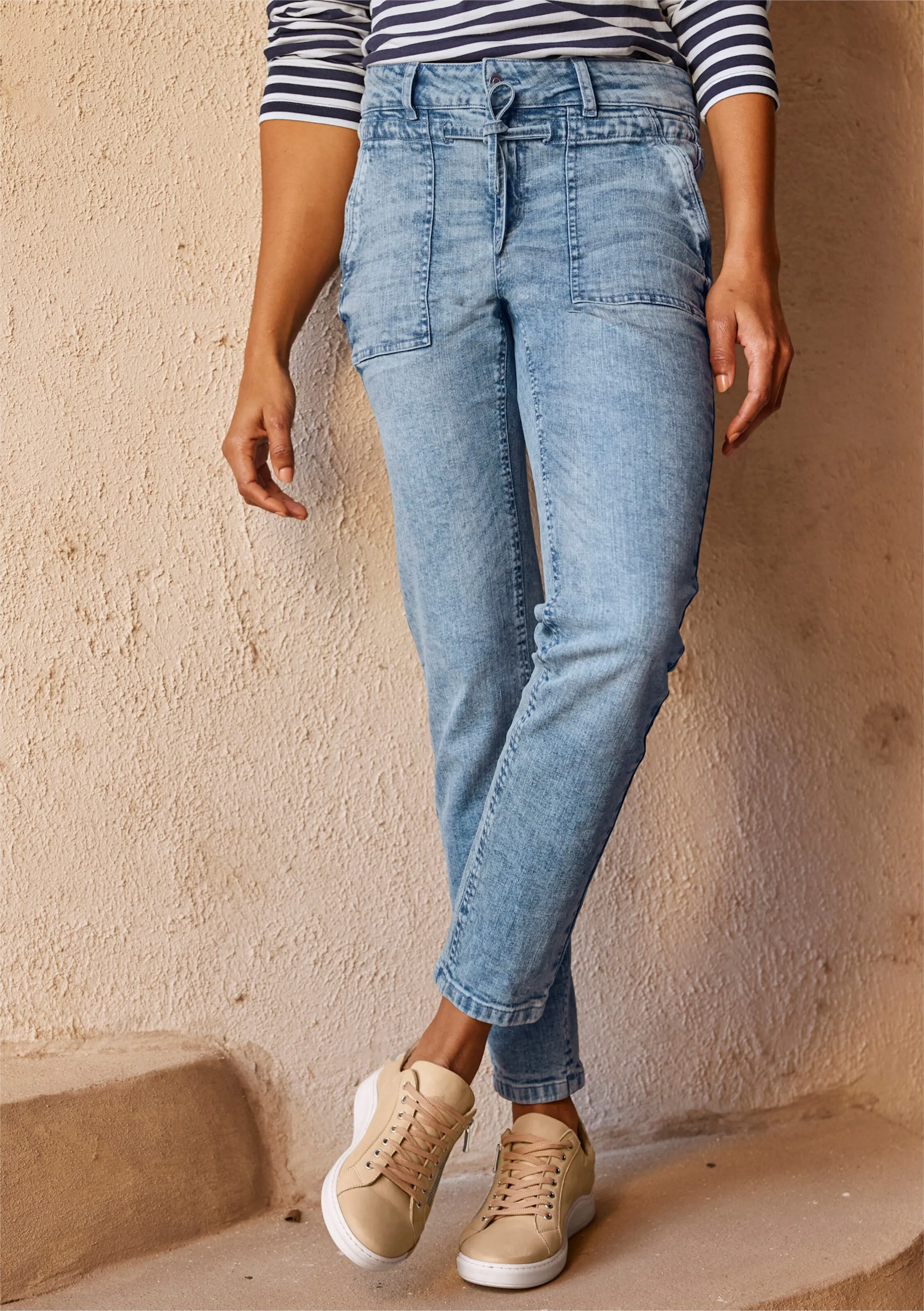 heine Hose in blue-stone-washed