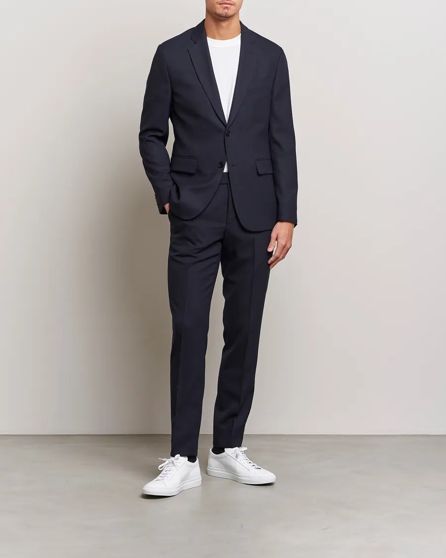 Hopper Active Hopsack Blazer Navy