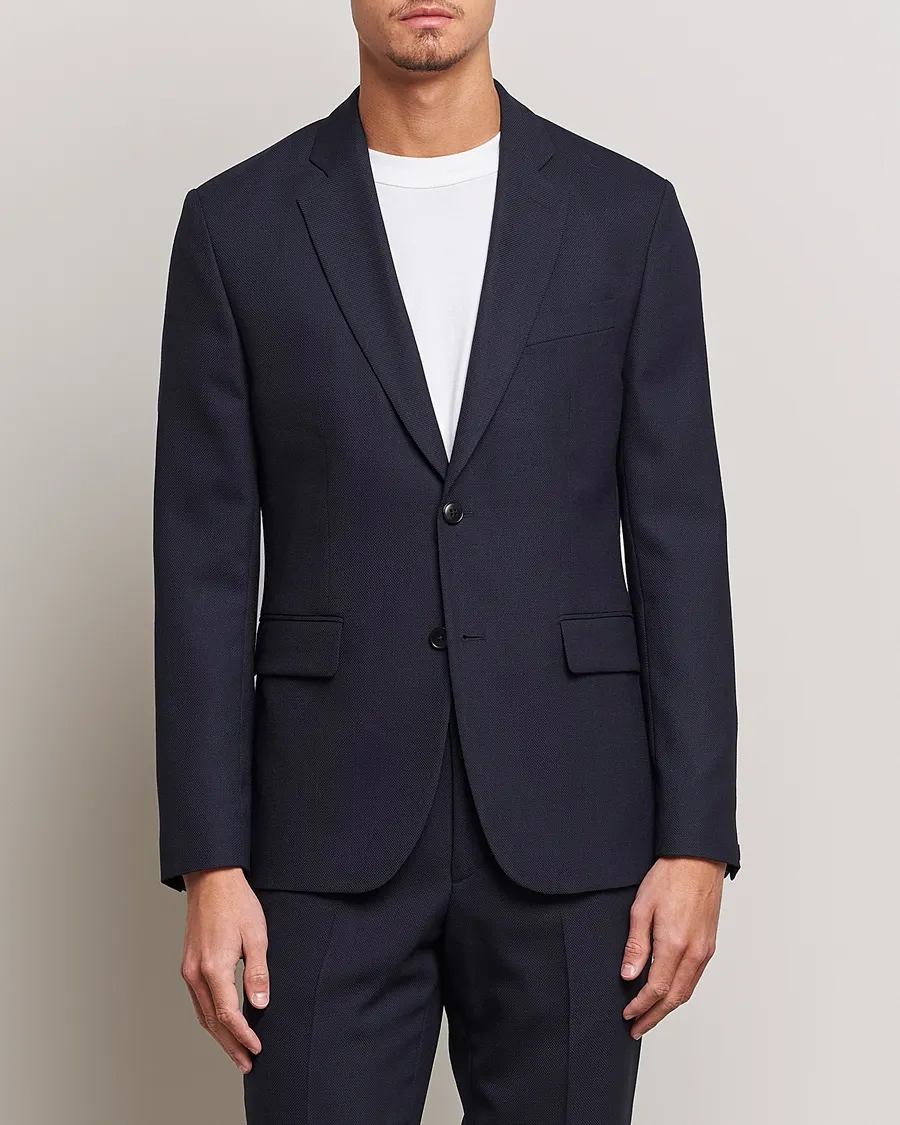 Hopper Active Hopsack Blazer Navy