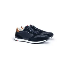Lloyd Herren Sneaker EDMOND gelochtes Leder Variofootbed BLAU/BRAUN 14-414-18